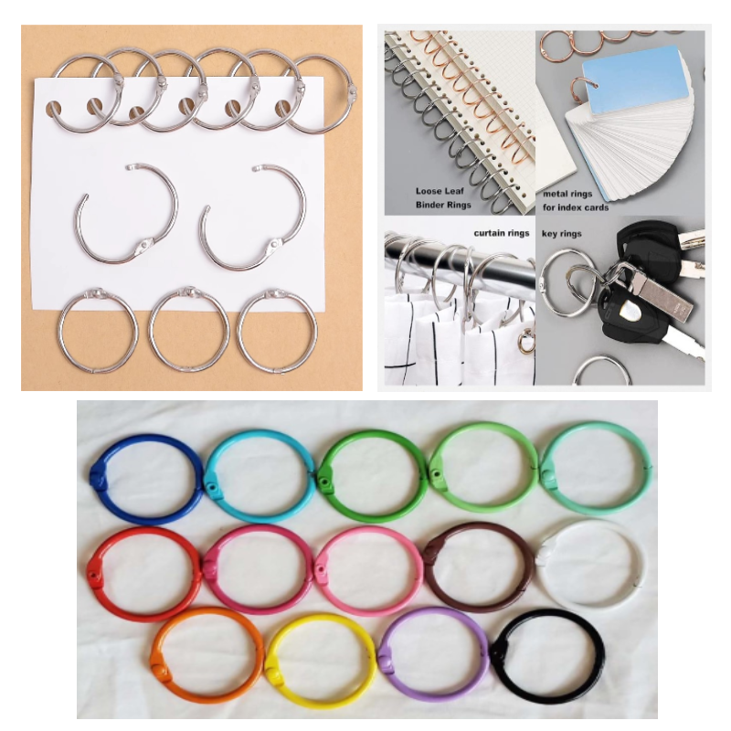 Singles 6pcs Binding Rings For Book Leaflets DIY