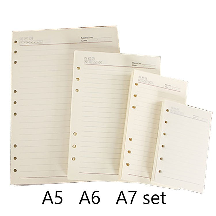 Loose Notebook Leaflets - A5 A6 A7 Packs