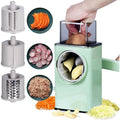 Multipurpose 3-in-1 Steel Food Chopper - Rotary Cheese Vegetable Slicer