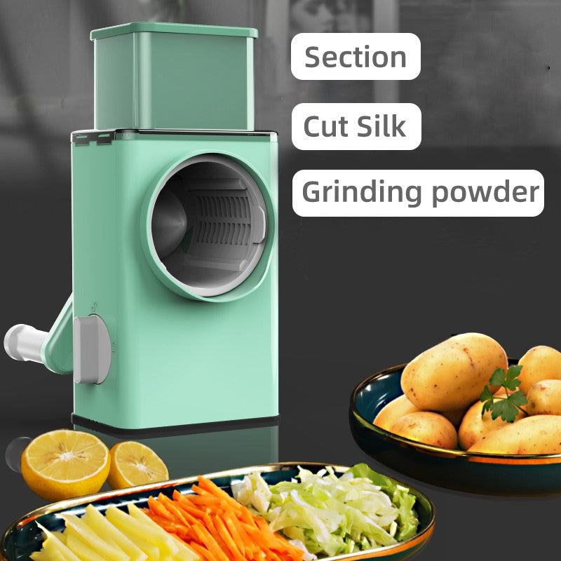 Multipurpose 3-in-1 Steel Food Chopper - Rotary Cheese Vegetable Slicer